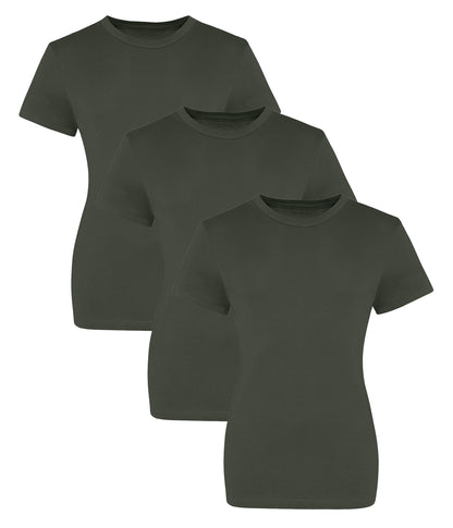 AWDis Just T's JT10F  The 100 Modern girlie fit Short sleeves T-shirts 100% cotton (Pack of 3) - COOZO