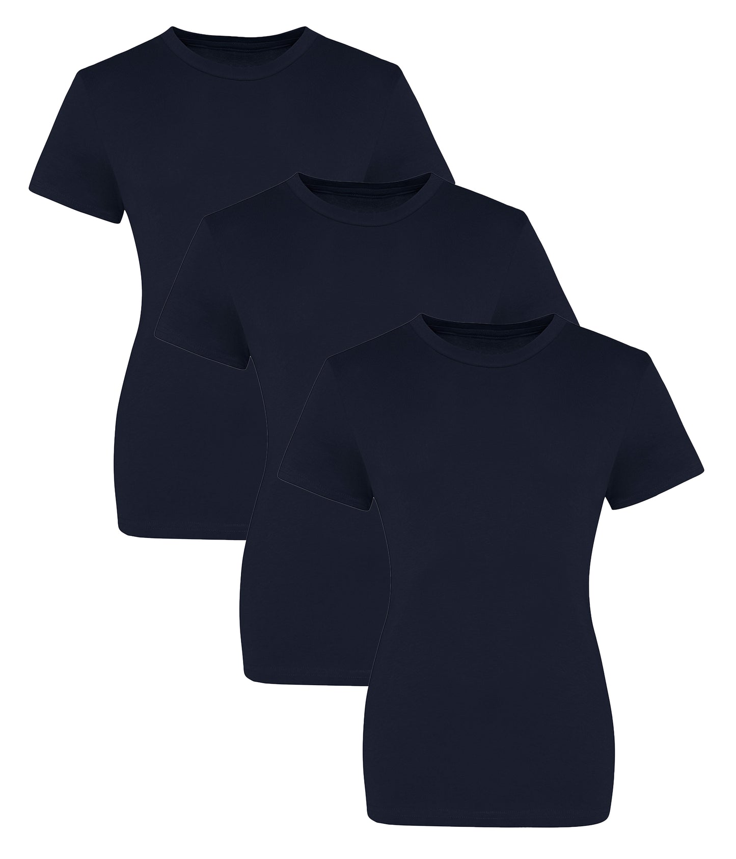 AWDis Just T's JT10F  The 100 Modern girlie fit Short sleeves T-shirts 100% cotton (Pack of 3) - COOZO
