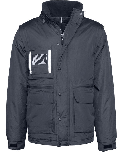 Kariban K6106 WORKWEAR PARKA WITH DETACHABLE SLEEVES