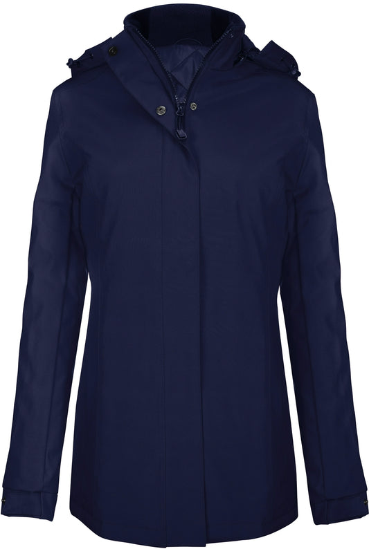 Kariban K6108 Ladies Parka Jacket Showerproof 100% Polyester Oxford Detachable adjustable hood - COOZO
