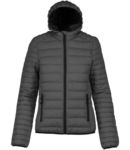 Kariban K6111 Ladies Lightweight Hooded Padded Jacket Polyester padding and lining - COOZO