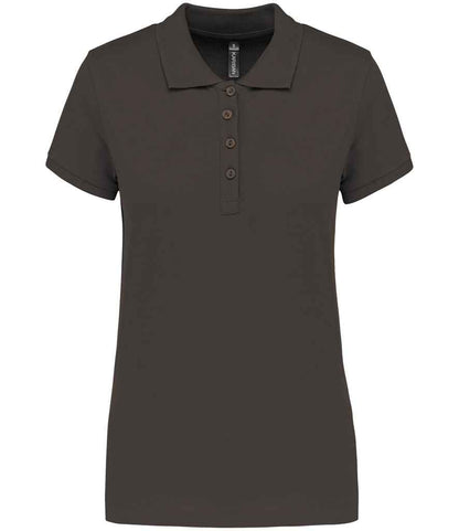 Kariban KB255 Ladies Slim fit Short Sleeve Piqu Polo Shirt 100% ringspun combed cotto Dark color - COOZO