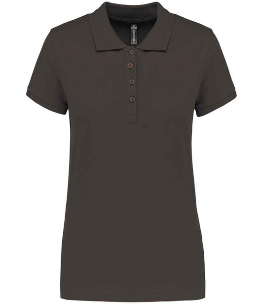 Kariban KB255 Ladies Slim fit Short Sleeve Piqu Polo Shirt 100% ringspun combed cotto Dark color - COOZO