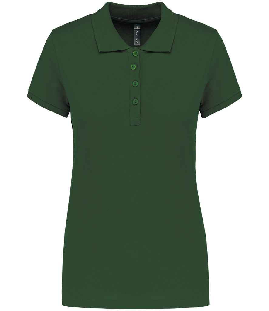 Kariban KB255 Ladies Slim fit Short Sleeve Piqu Polo Shirt 100% ringspun combed cotto Dark color - COOZO