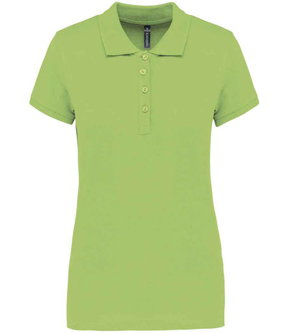 Kariban KB255 Ladies Slim fit Short Sleeve Piqu Polo Shirt 100% ringspun combed cotto Light color - COOZO