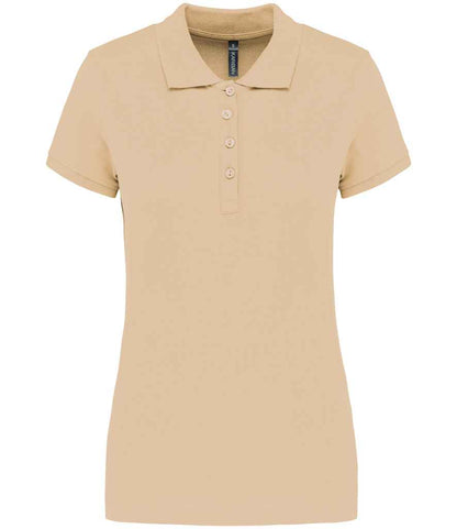Kariban KB255 Ladies Slim fit Short Sleeve Piqu Polo Shirt 100% ringspun combed cotto Light color - COOZO