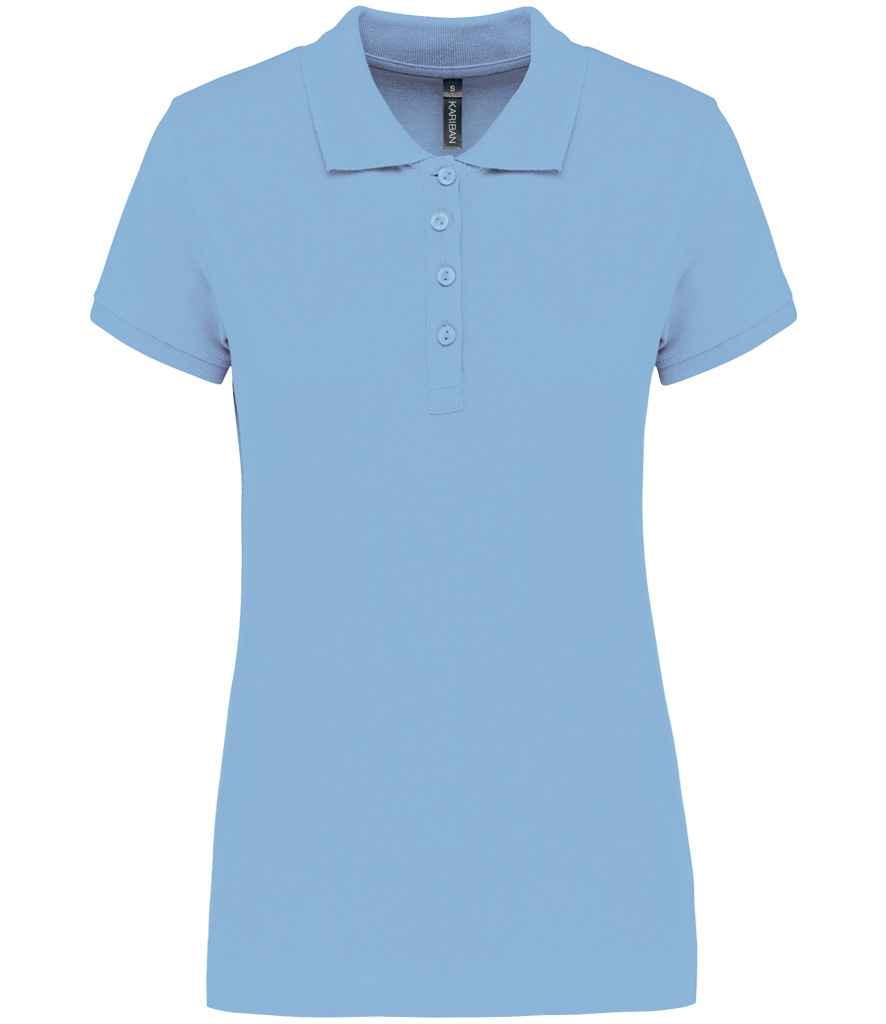 Kariban KB255 Ladies Slim fit Short Sleeve Piqu Polo Shirt 100% ringspun combed cotto Light color - COOZO