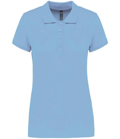 Kariban KB255 Ladies Slim fit Short Sleeve Piqu Polo Shirt 100% ringspun combed cotto Light color - COOZO
