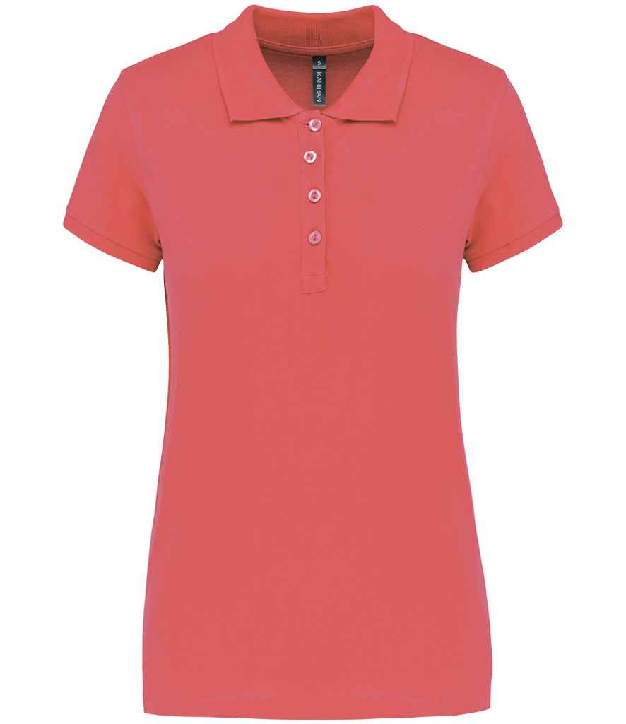 Kariban KB255 Ladies Slim fit Short Sleeve Piqu Polo Shirt 100% ringspun combed cotto Light color - COOZO