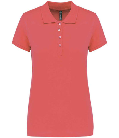 Kariban KB255 Ladies Slim fit Short Sleeve Piqu Polo Shirt 100% ringspun combed cotto Light color - COOZO