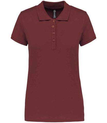 Kariban KB255 Ladies Slim fit Short Sleeve Piqu Polo Shirt 100% ringspun combed cotto Dark color - COOZO
