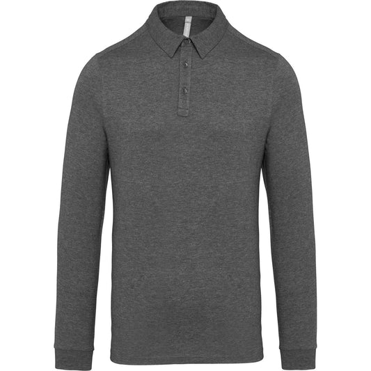 Kariban KB264 Jersey knit long sleeve polo shirt Shoulder yoke 100% Combed cotton - COOZO