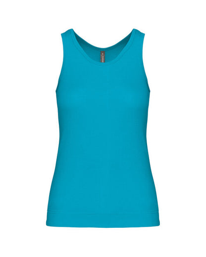 Kariban KB311 Ladies Tank Vest Racer back style Deep hem 100% cotton - COOZO