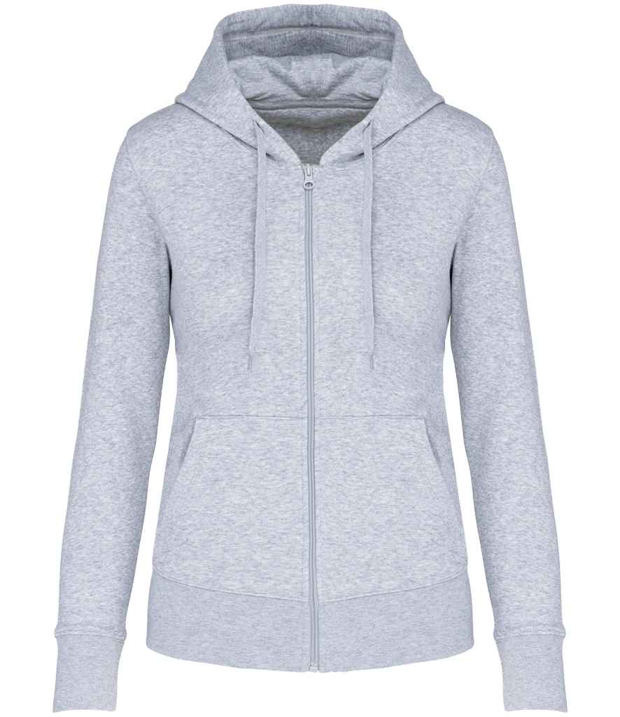 Kariban KB4031 Ladies Eco Friendly Full Zip Hoodie Soft cotton faced fabric Drop shoulder style Straight fit - COOZO