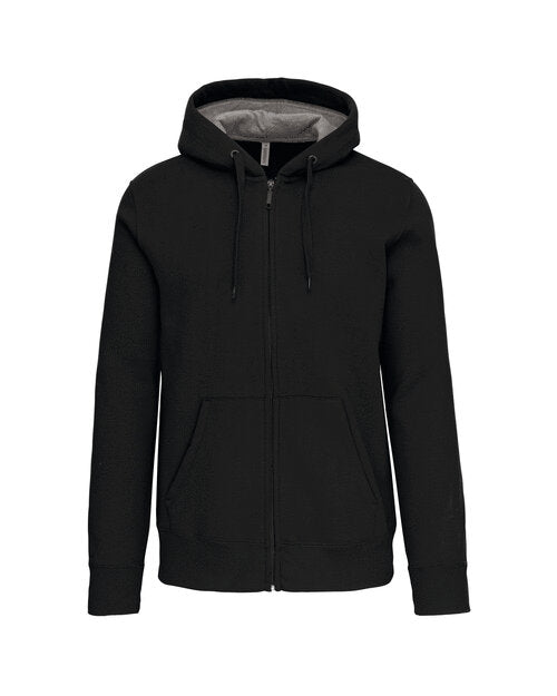 Kariban KB444 heavy full zip hooded sweatshirt Low shrinkage brushed fleece - COOZO