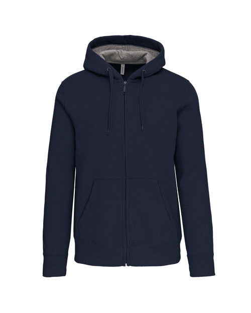 Kariban KB444 heavy full zip hooded sweatshirt Low shrinkage brushed fleece - COOZO