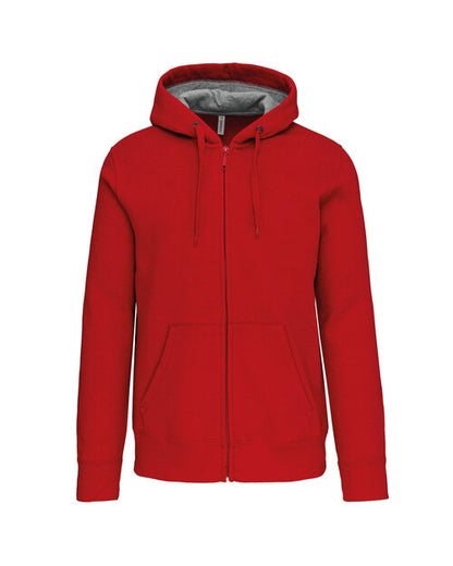 Kariban KB444 heavy full zip hooded sweatshirt Low shrinkage brushed fleece - COOZO