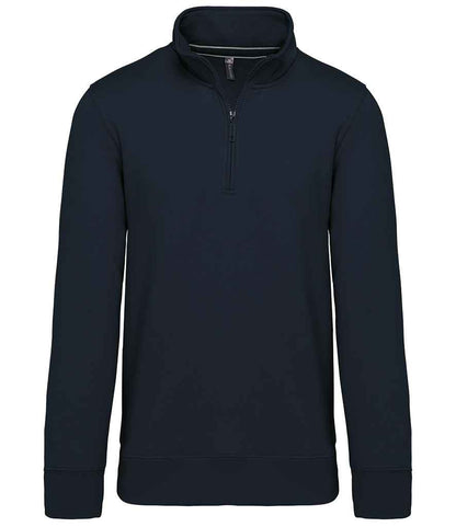 Kariban KB487 Zip Neck Sweatshirt Drop shoulder style Taped neck Soft cotton faced fabric - COOZO