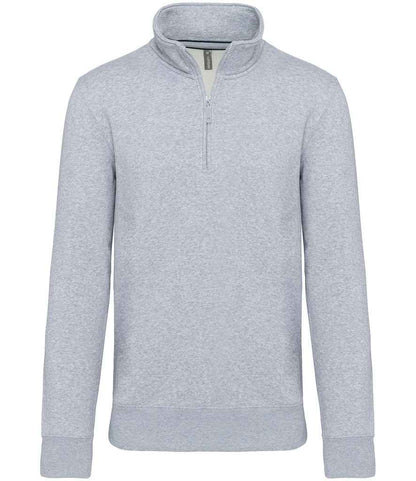 Kariban KB487 Zip Neck Sweatshirt Drop shoulder style Taped neck Soft cotton faced fabric - COOZO