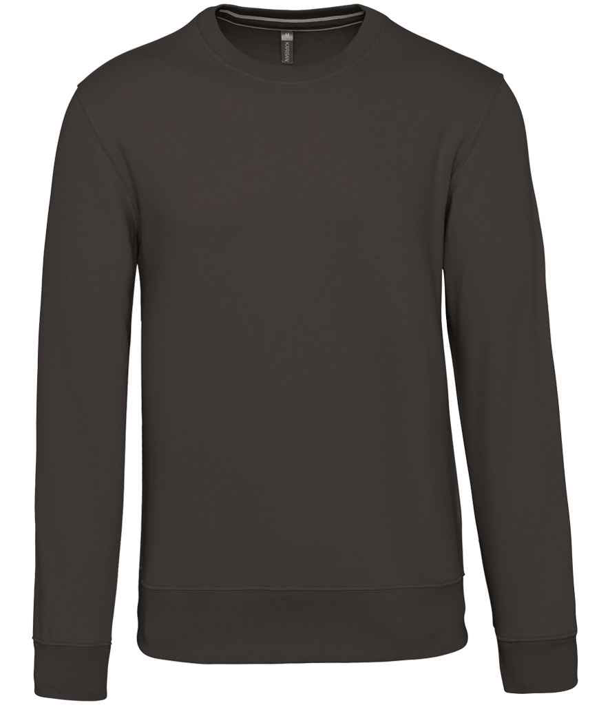 Kariban KB488 Crew Neck Sweatshirt Drop shoulder style Soft cotton faced fabric Ribbed collar cuffs and hem - COOZO