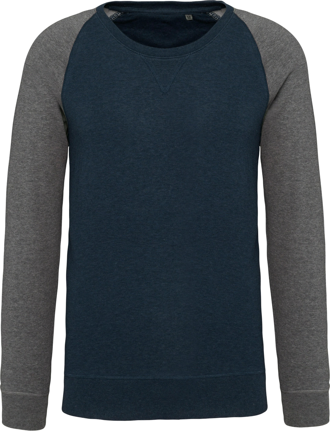 Kariban KB491 Men's two-tone organic crew neck raglan sleeve sweatshirt - COOZO