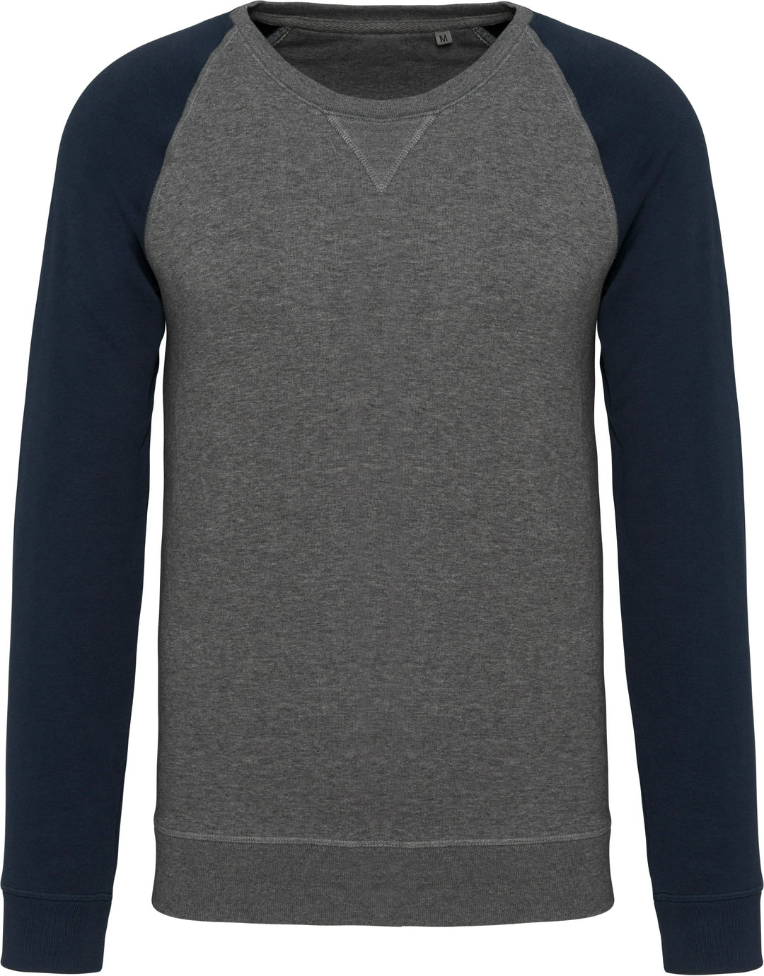 Kariban KB491 Men's two-tone organic crew neck raglan sleeve sweatshirt - COOZO