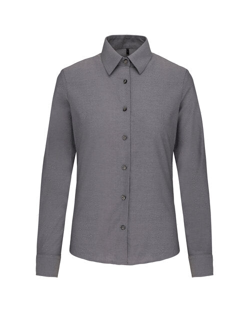 Kariban KB534 Ladies long sleeve oxford shirt Easycare fabric Soft collar - COOZO