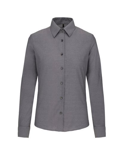 Kariban KB534 Ladies long sleeve oxford shirt Easycare fabric Soft collar - COOZO