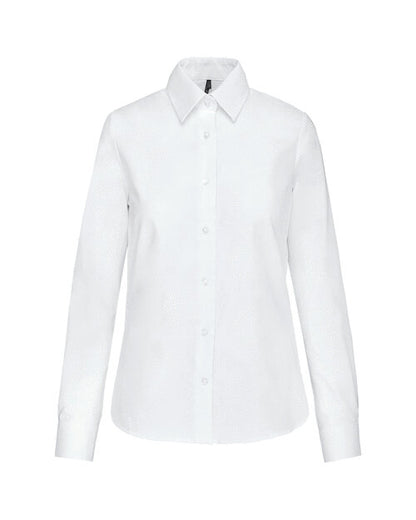 Kariban KB534 Ladies long sleeve oxford shirt Easycare fabric Soft collar - COOZO