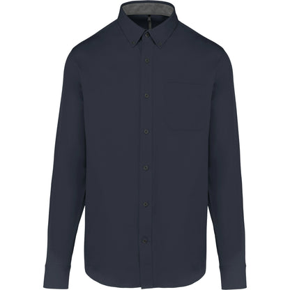 Kariban KB586 Men's Nevada long sleeve cotton shirt Button-down collar Matching buttons - COOZO