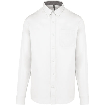 Kariban KB586 Men's Nevada long sleeve cotton shirt Button-down collar Matching buttons - COOZO