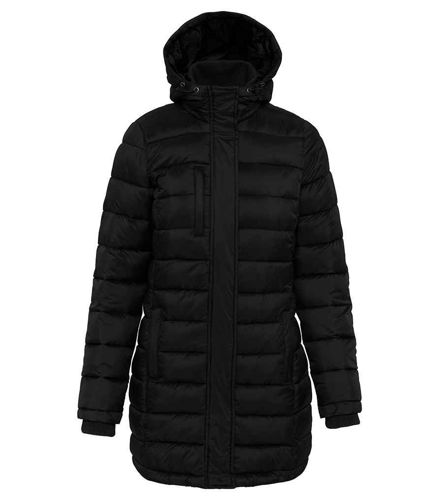 Kariban KB6129 Ladies Lightweight Long Padded Parka Jacket - COOZO