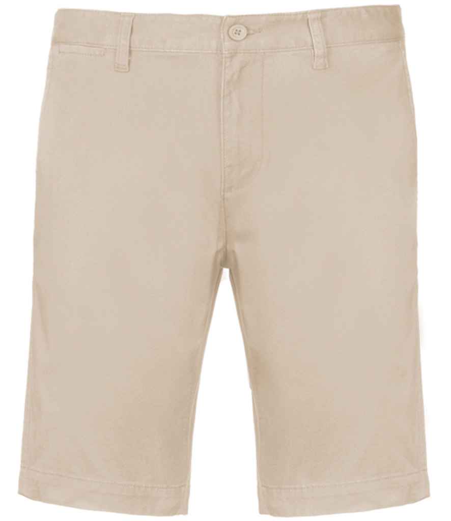 Kariban KB750 Chino Bermuda Shorts Modern style Flat front Zip fly with button over - COOZO