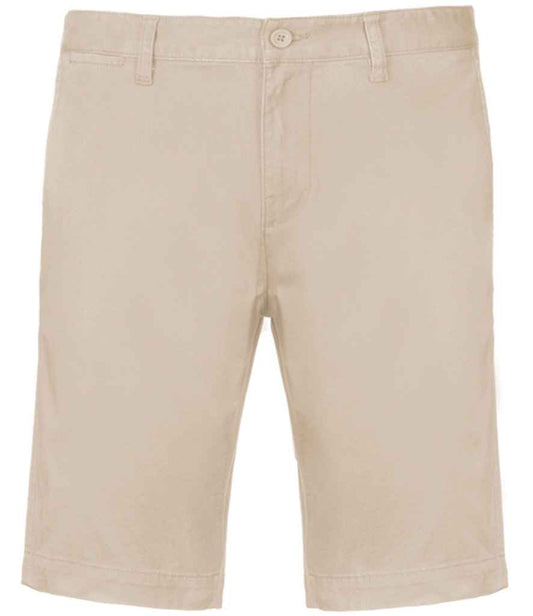 Kariban KB750 Chino Bermuda Shorts Modern style Flat front Zip fly with button over - COOZO