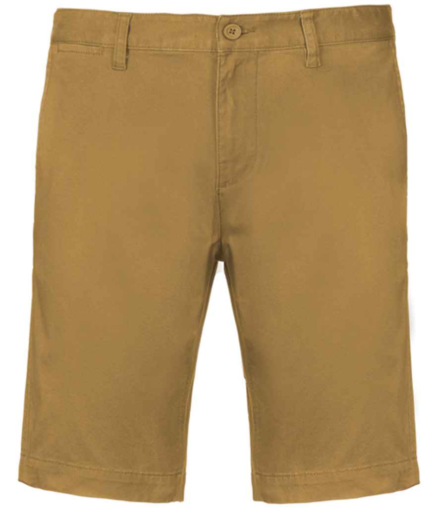 Kariban KB750 Chino Bermuda Shorts Modern style Flat front Zip fly with button over - COOZO