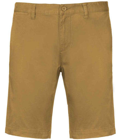 Kariban KB750 Chino Bermuda Shorts Modern style Flat front Zip fly with button over - COOZO