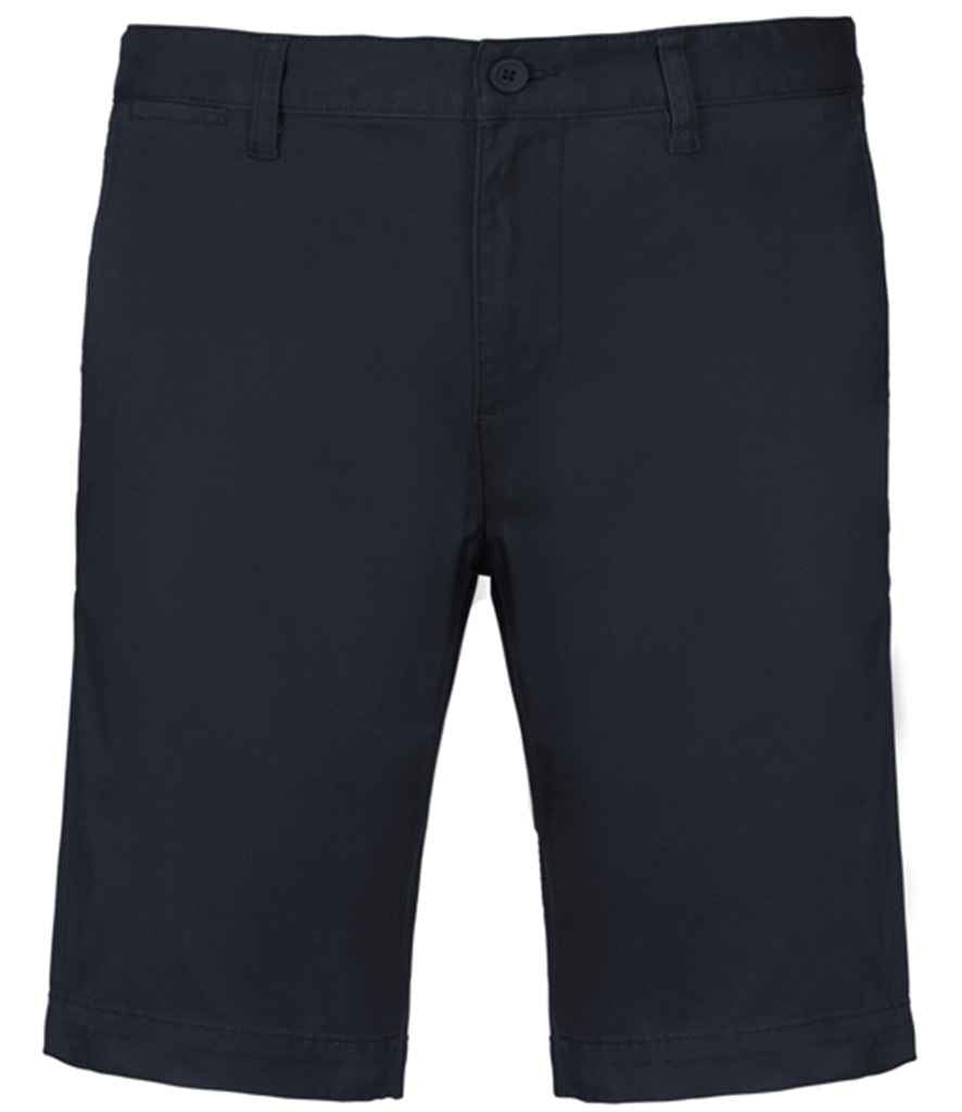 Kariban KB750 Chino Bermuda Shorts Modern style Flat front Zip fly with button over - COOZO