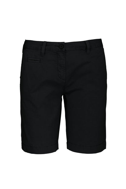 Kariban KB753 Ladies washed effect Bermuda shorts 100% Cotton Waistband with belt loops - COOZO