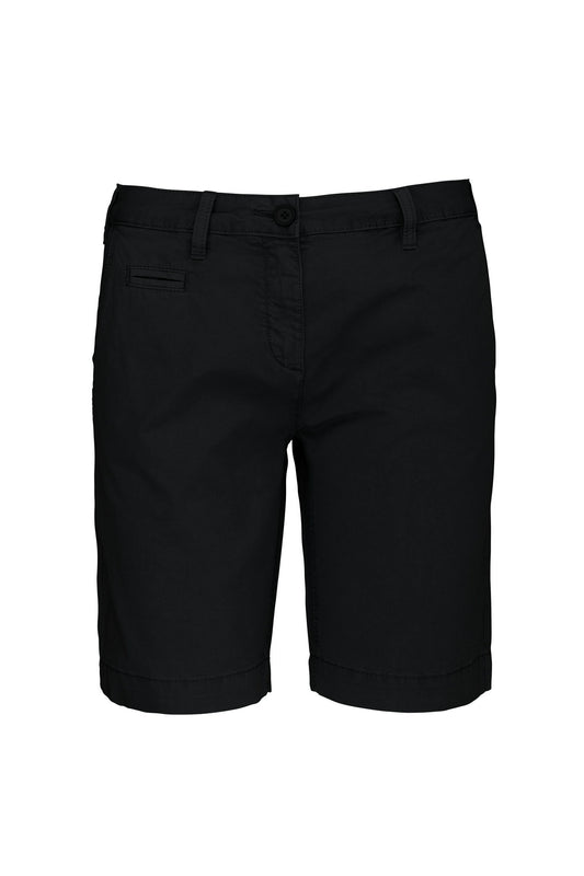 Kariban KB753 Ladies washed effect Bermuda shorts 100% Cotton Waistband with belt loops - COOZO