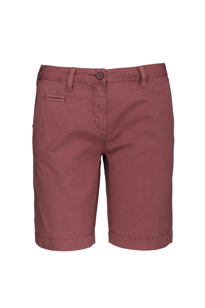 Kariban KB753 Ladies washed effect Bermuda shorts 100% Cotton Waistband with belt loops - COOZO