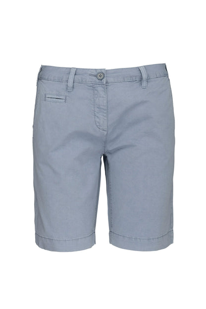 Kariban KB753 Ladies washed effect Bermuda shorts 100% Cotton Waistband with belt loops - COOZO
