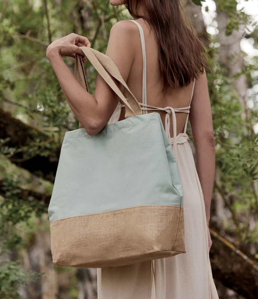 COOZO-KI0235 Kimood Canvas & Jute Shopper