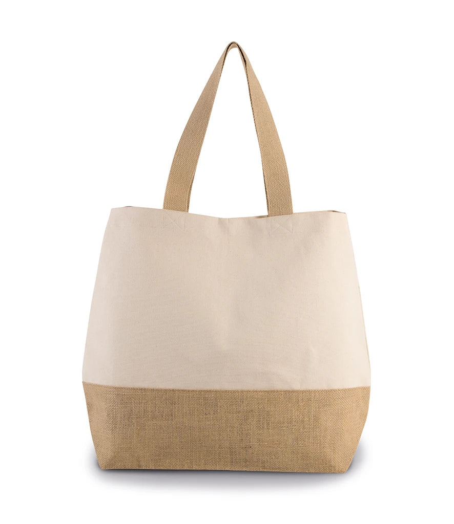 Kimood KI0235 Canvas Jute Shopper