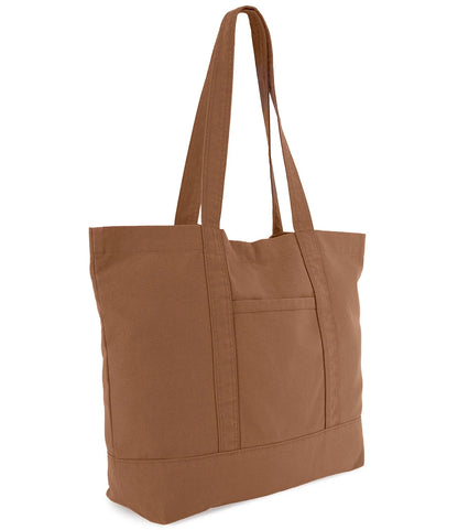 Kimood KI3214 Washed Cotton Shopper Bag