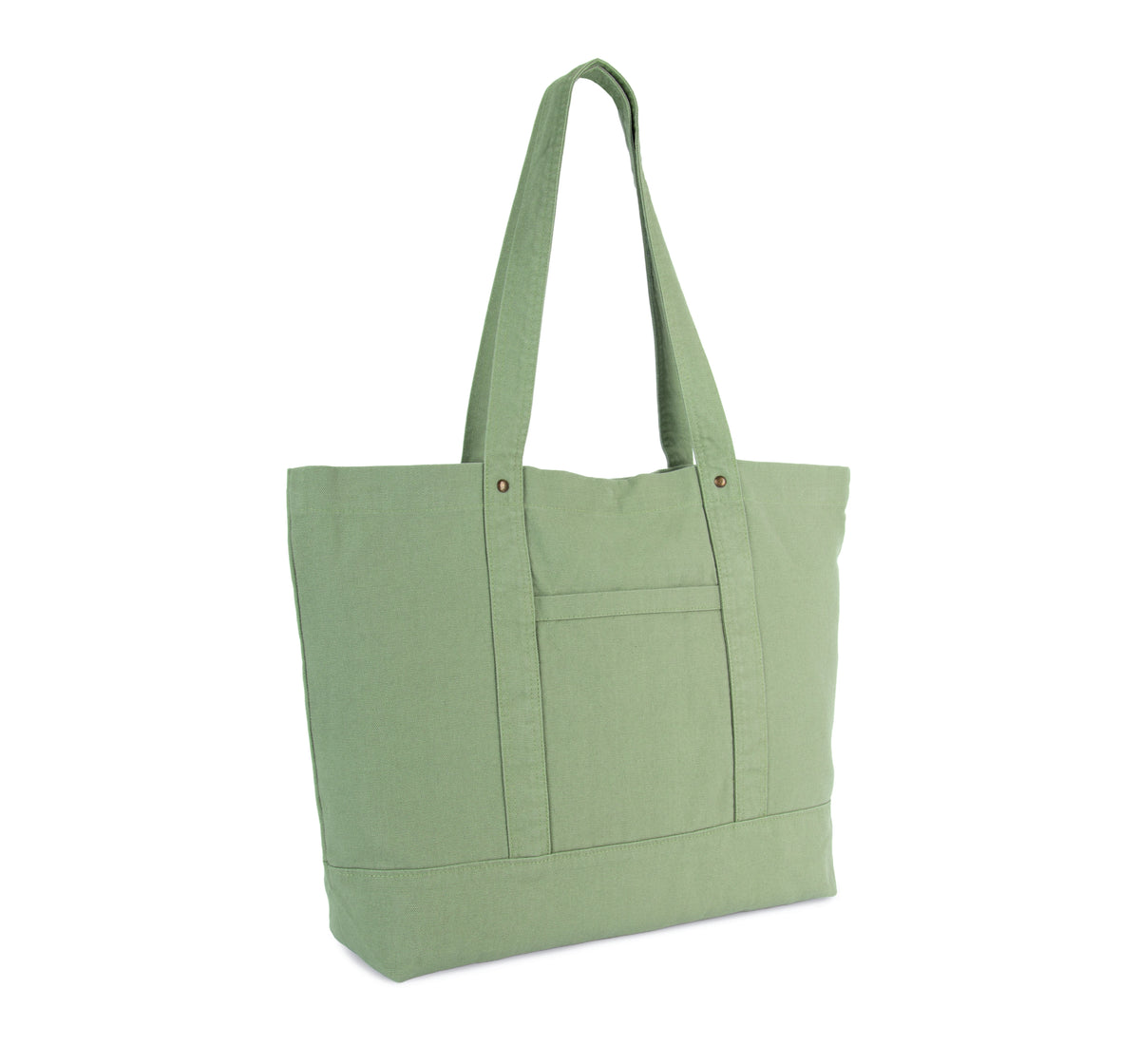 Kimood KI3214 Washed Cotton Shopper Bag