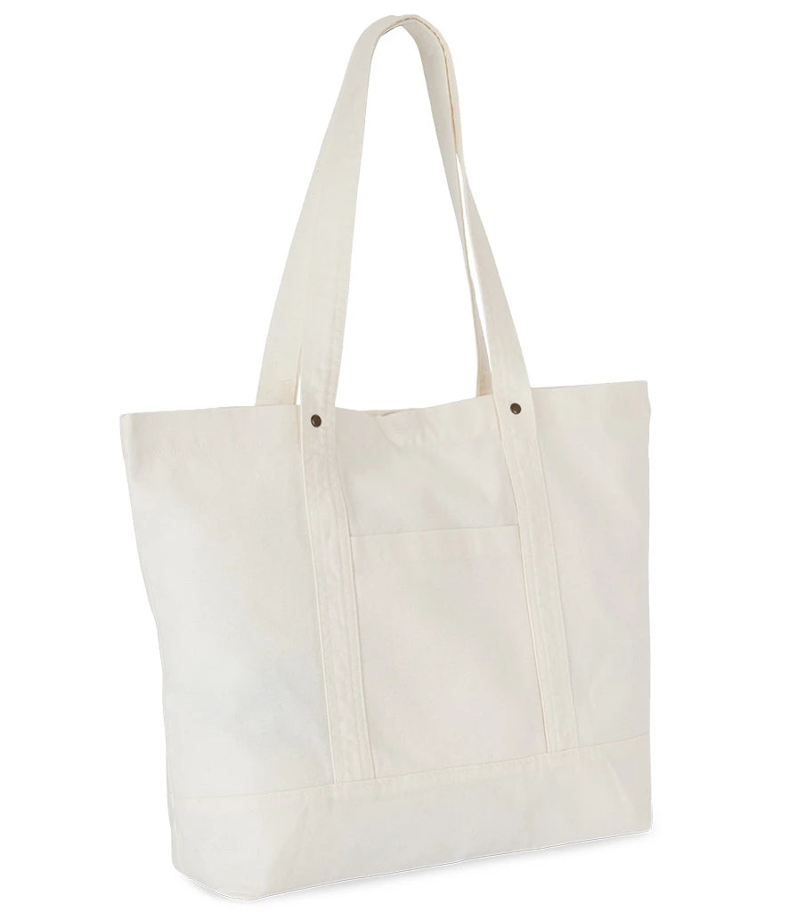 Kimood KI3214 Washed Cotton Shopper Bag