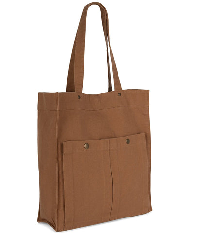 Kimood KI3215 Washed Cotton Bag With Pockets