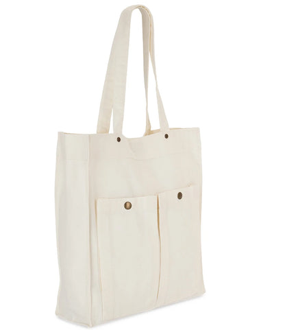 Kimood KI3215 Washed Cotton Bag With Pockets