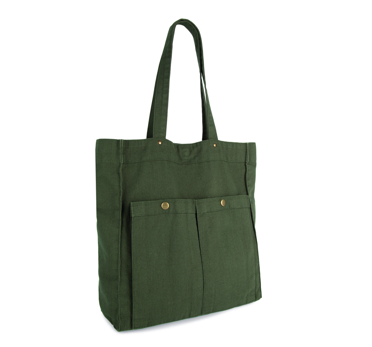 Kimood KI3215 Washed Cotton Bag With Pockets