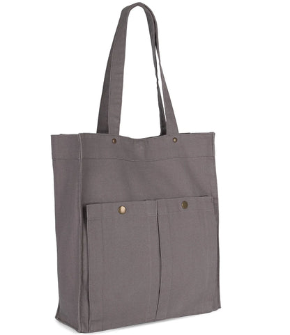 Kimood KI3215 Washed Cotton Bag With Pockets
